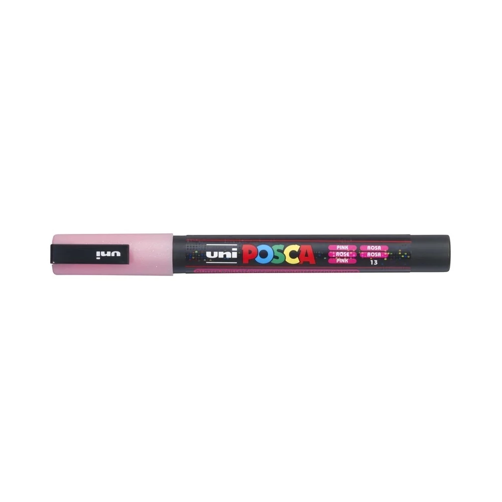 Dekormarker 0,9-1,3mm, Uni-Posca PC-3ML csillámló rózsaszín