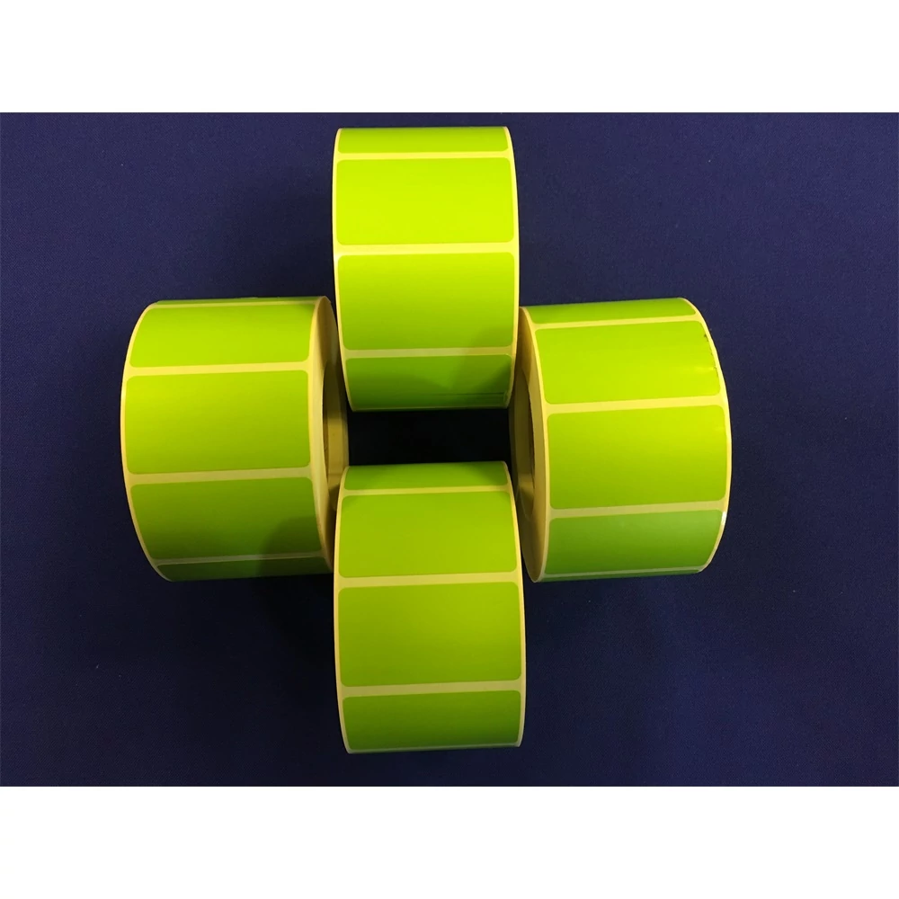 Etikett címke thermo, 25x45mm, tekercses, 1000 címke/tekercs zöld