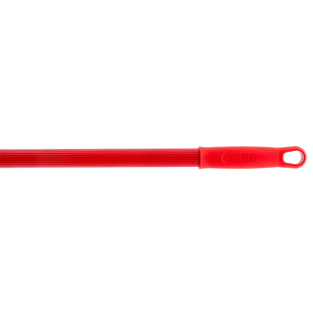 Felmosónyél professzionális HACCP 140 cm menetes/stiftes véggel Bonus_B670 piros