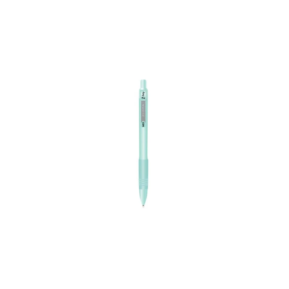 Golyóstoll 1 mm, zöld tolltest, Zebra Z-Grip Pastel, kék