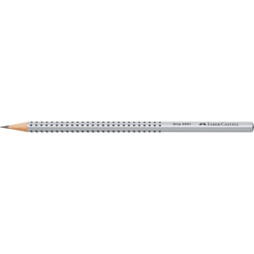 Grafitceruza 2H, háromszögletű GRIP 2001 Faber-Castell ezüst test