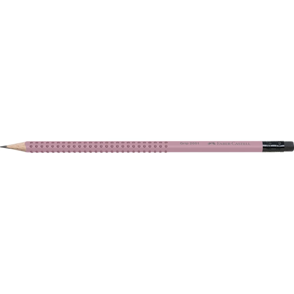 Grafitceruza B,radíros háromszögletű GRIP 2001 Faber-Castell rózsa test