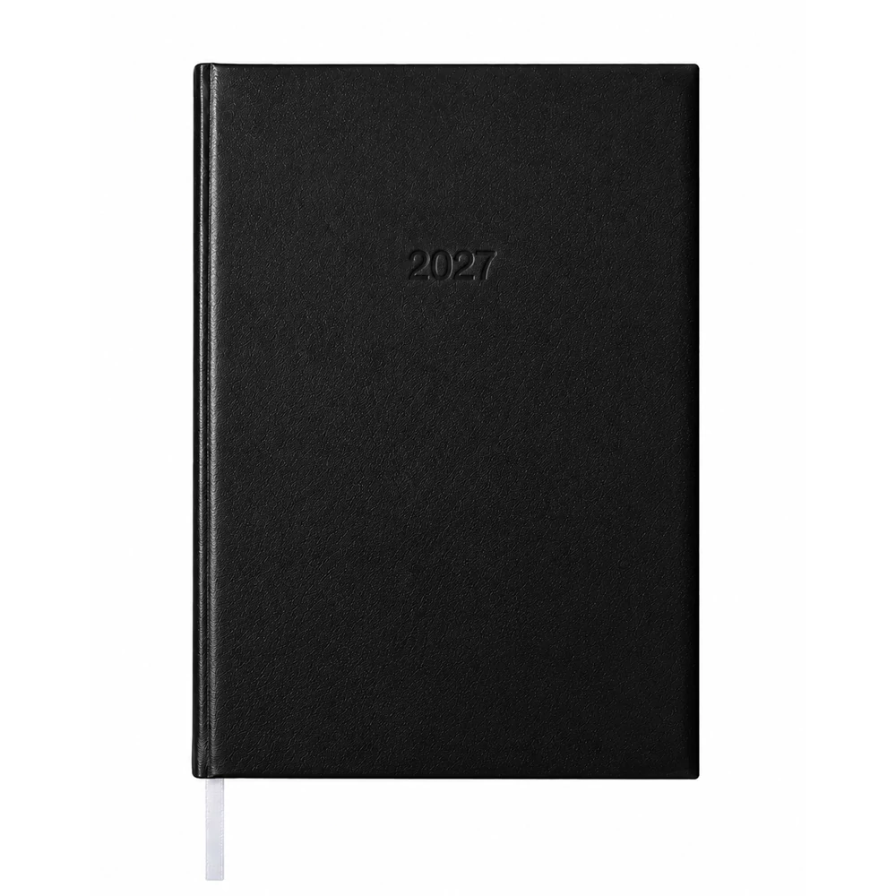 Határidőnapló agenda Standard B/5, napi fehér lapokkal fekete Bluering® 2027.