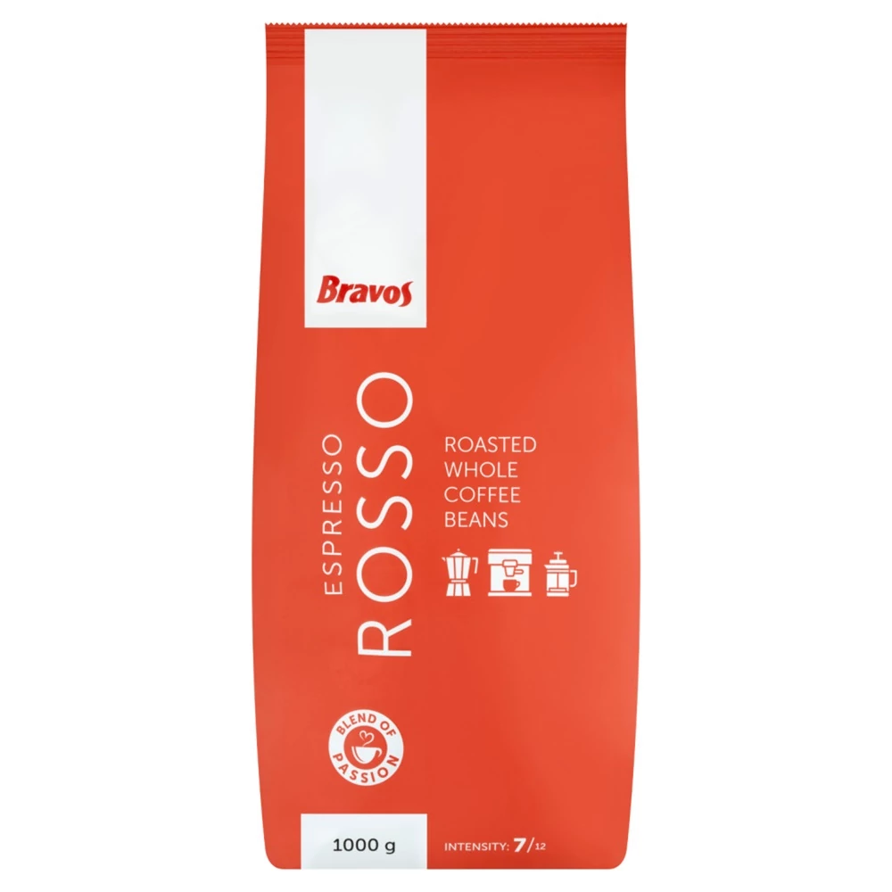 Kávé szemes, 1000g, Bravos Classic Espresso Rosso 