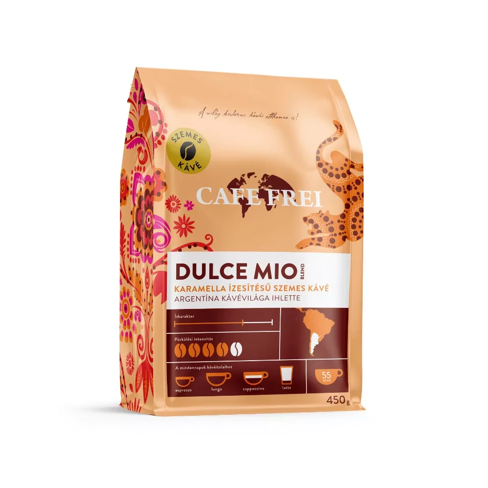 Kávé szemes, 1000g, Cafe Frei Dulce Mio, karamellás