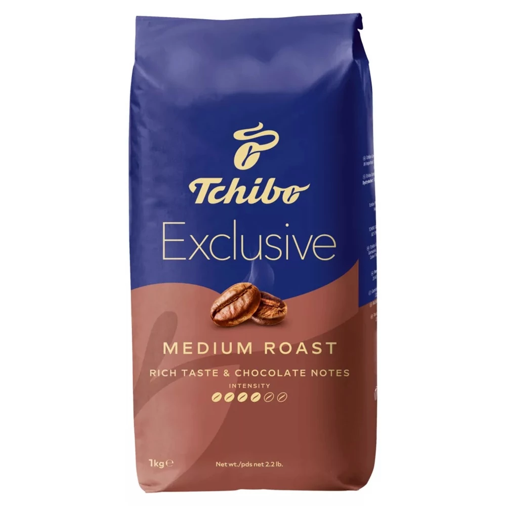Kávé szemes, 1000g, Tchibo E x clusive Medium 