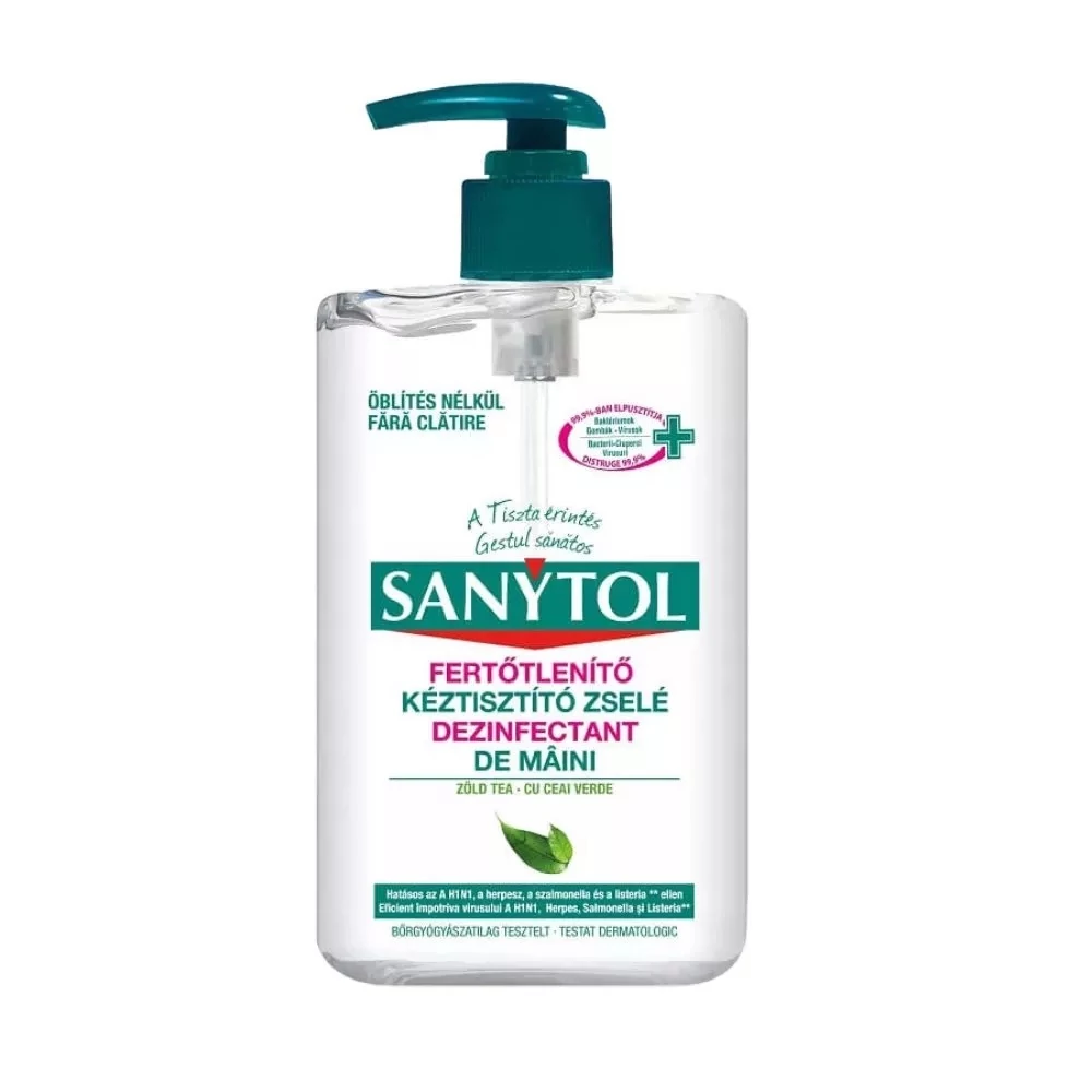 Kéz- és bőrfertőtlenítő gél pumpás 250 ml Sanytol