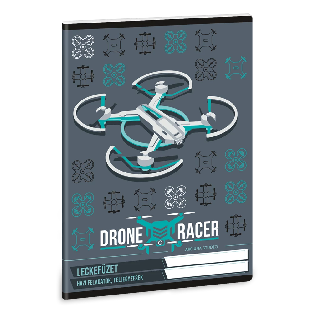 Leckefüzet A5, tűzött 38 lap Ars Una DRONE RACER (5131) 22 10db/csomag