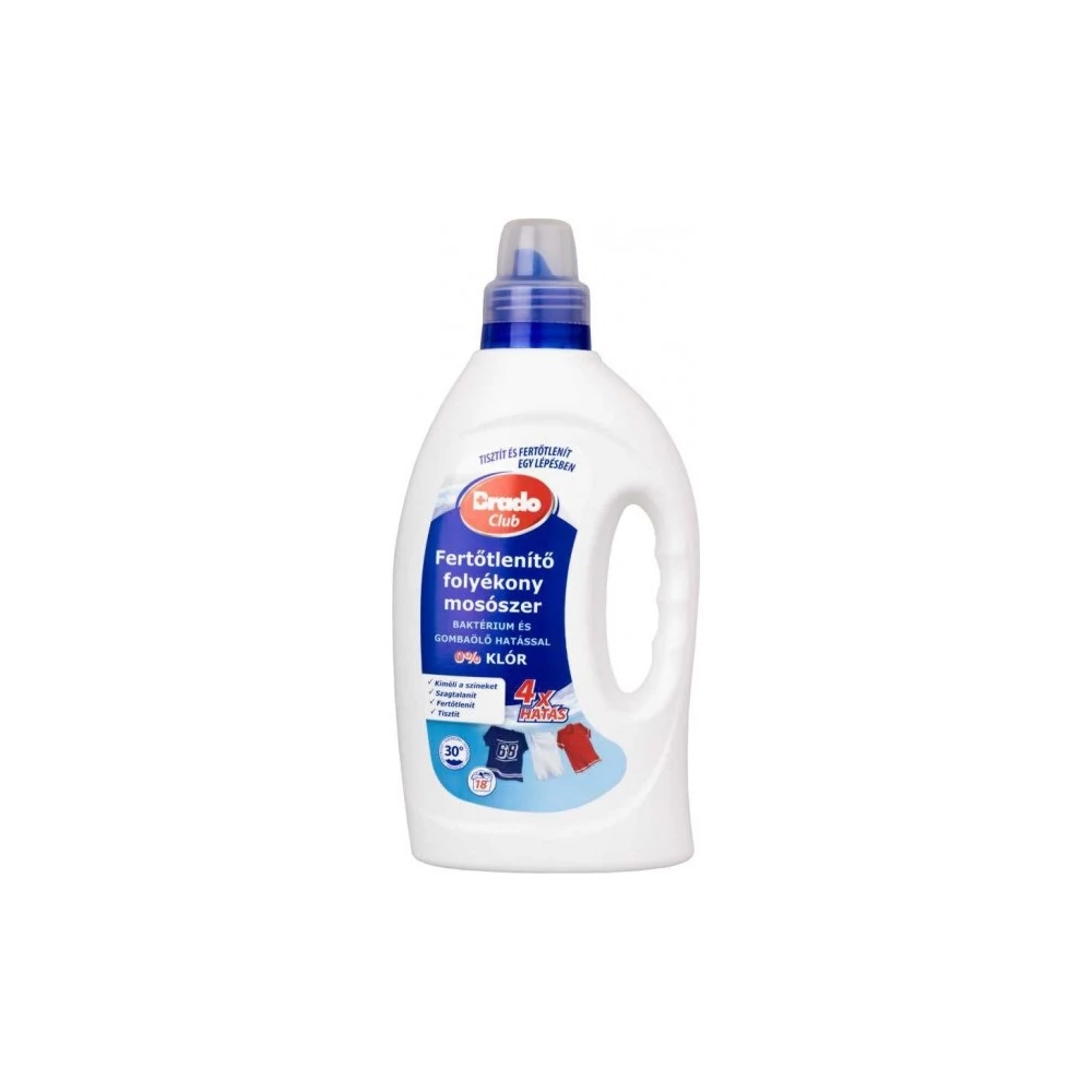 Mosógél fertőtlenítő hatású 1 liter (18 mosás) univerzális BradoClub