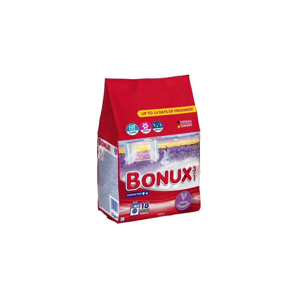 Mosópor 1,17 kg (18 mosás) színes ruhákhoz Bonux Lavender