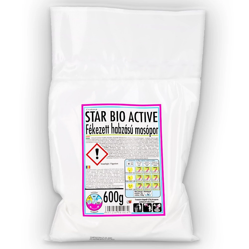 Mosópor 600 g (6 mosás) színes és fehér ruhákhoz Star Bio Active Dalma