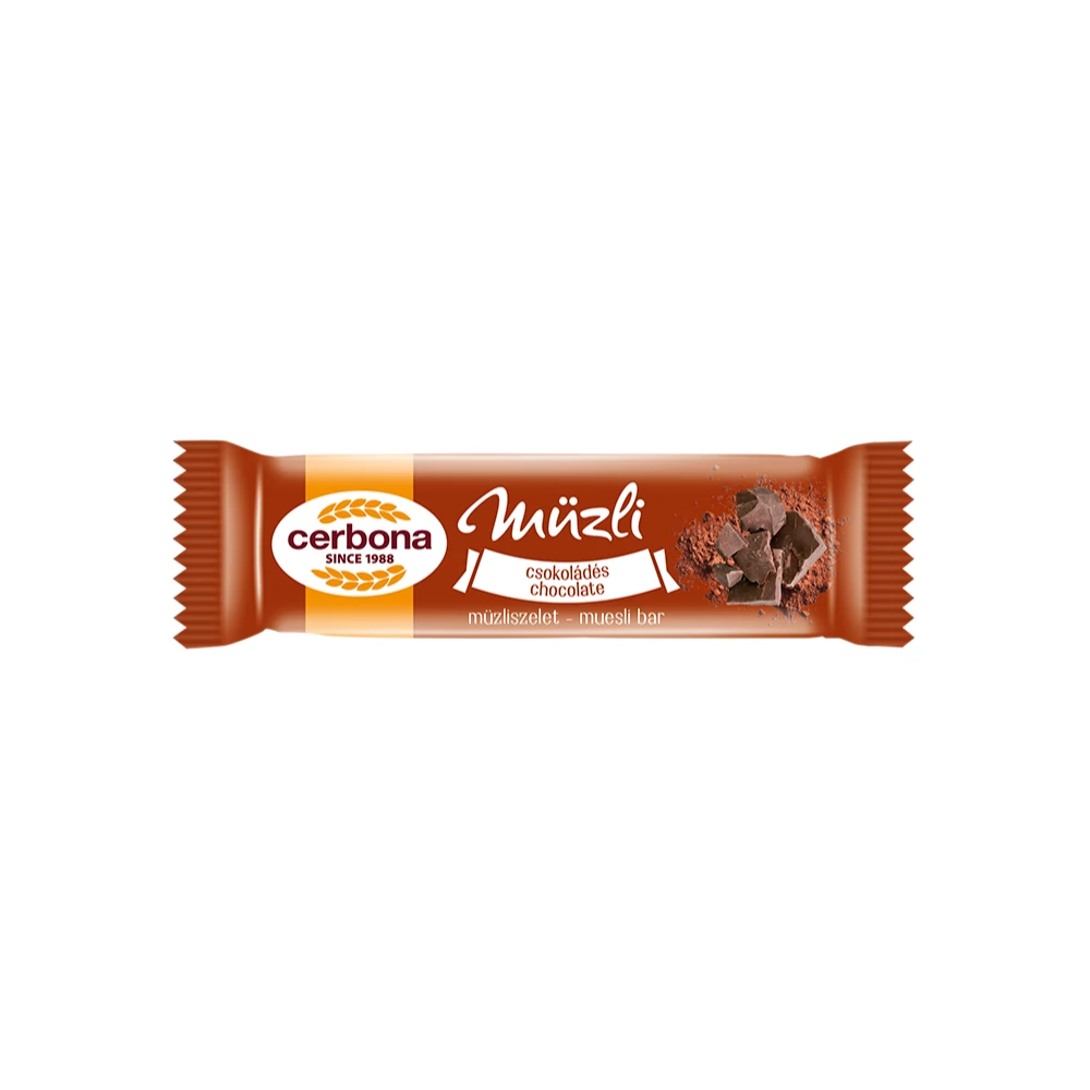 Müzliszelet 20 g, CERBONA, csokoládés
