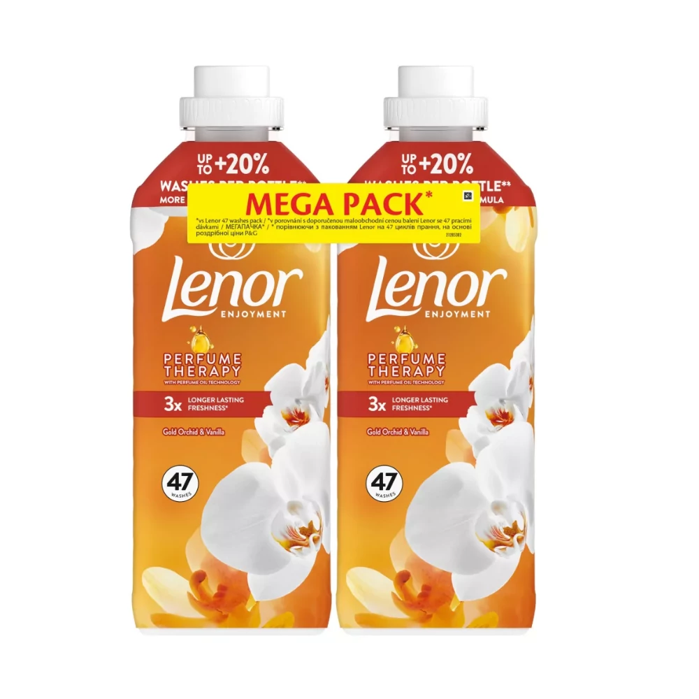 Öblítő koncentrátum 2 x 987 ml Lenor Gold Orchid & Vanilla