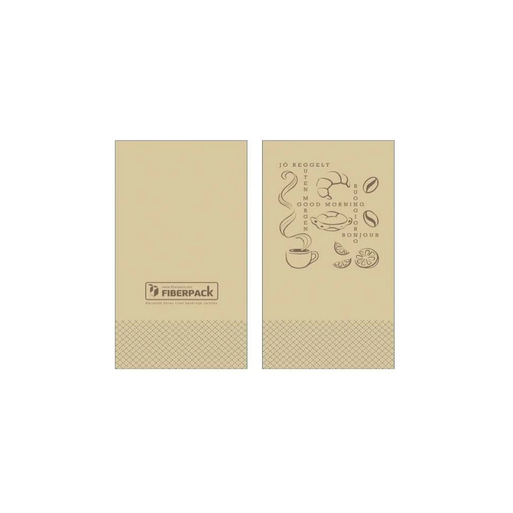 Szalvéta 2 rétegű 1/8 hajtás lapméret: 33 x 33 cm 50 db/csomag Jó reggelt! Lucart Econatural _82100300