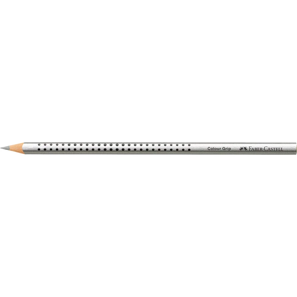 Színes ceruza háromszögletű GRIP Faber-Castell metál ezüst
