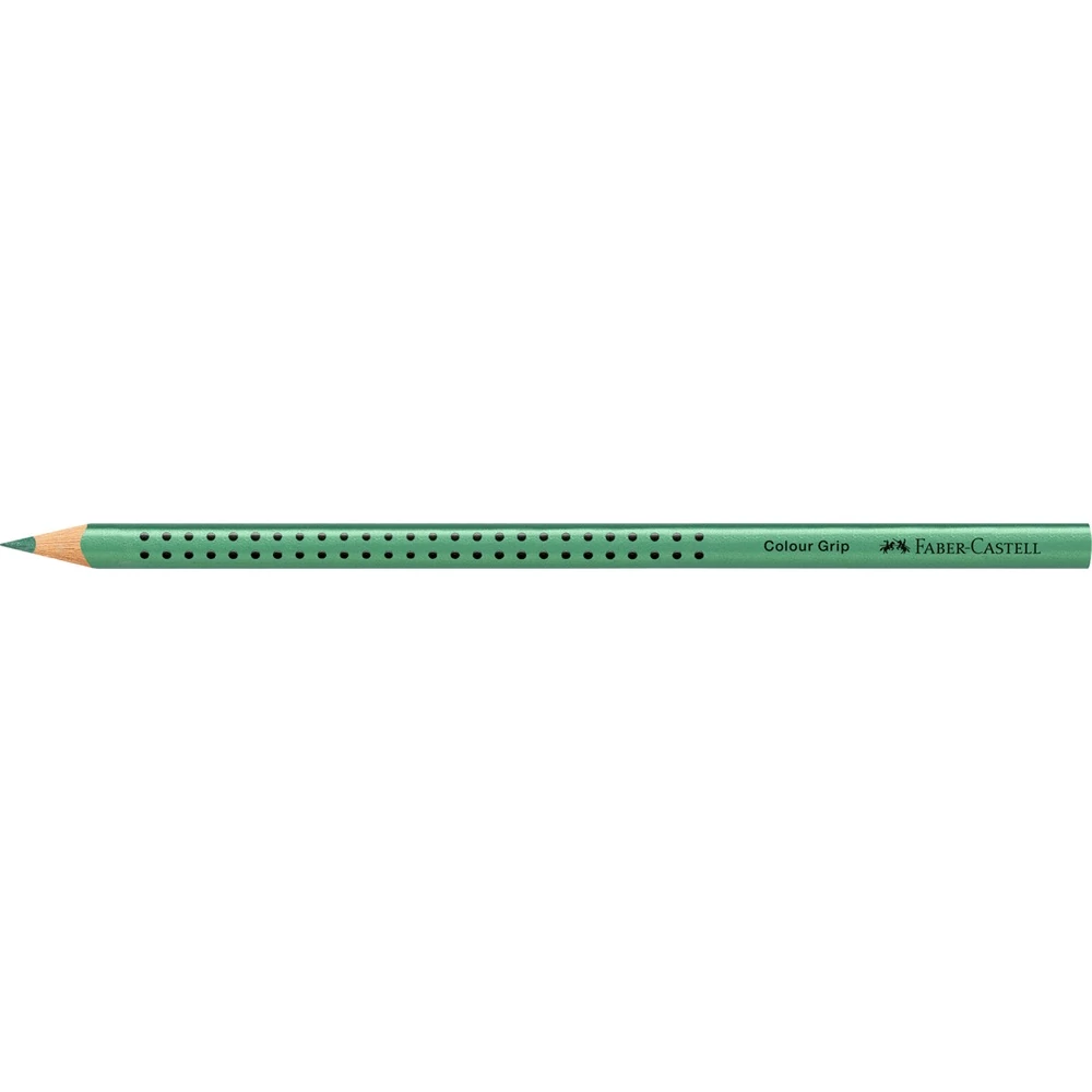 Színes ceruza háromszögletű GRIP Faber-Castell metál zöld