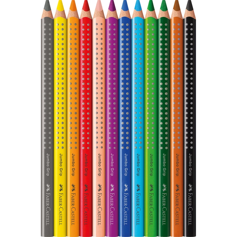 Színes ceruza készlet háromszögletű GRIP Jumbo Faber-Castell  12klf. szín