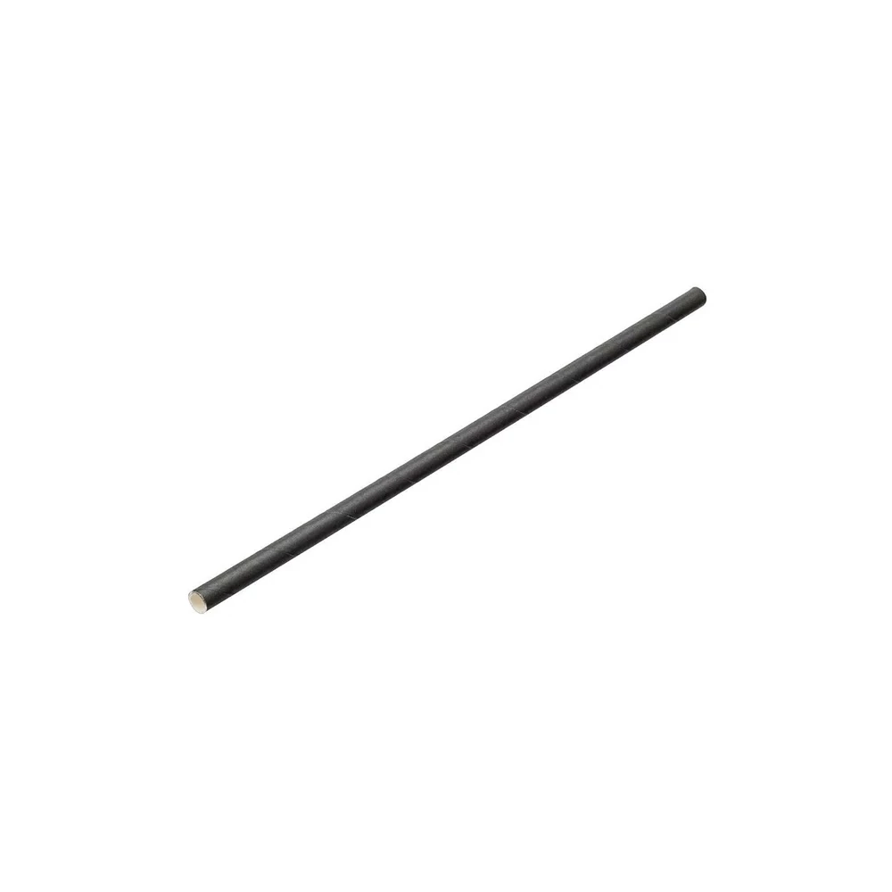 Szívószál papír 6 x 230 mm 100 db/csomag fekete