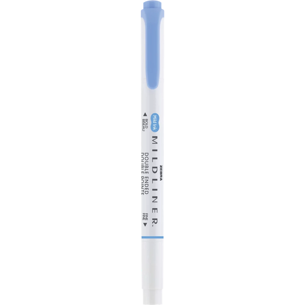 Szövegkiemelő 1,0/3,5 mm, kétvégű Zebra Mildliner Cool & Refined kék