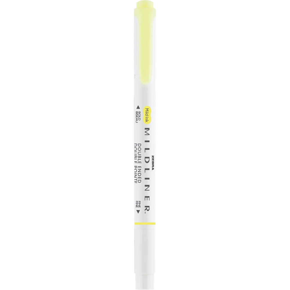 Szövegkiemelő 1,0/3,5 mm, kétvégű, Zebra Mildliner Fluorescent, sárga