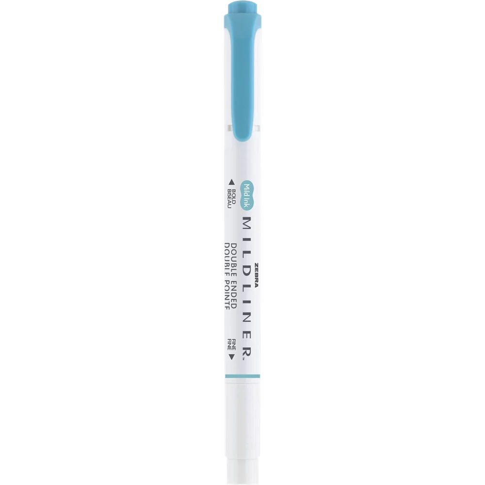Szövegkiemelő 1,0/3,5 mm, kétvégű, Zebra Mildliner Warm, füstkék