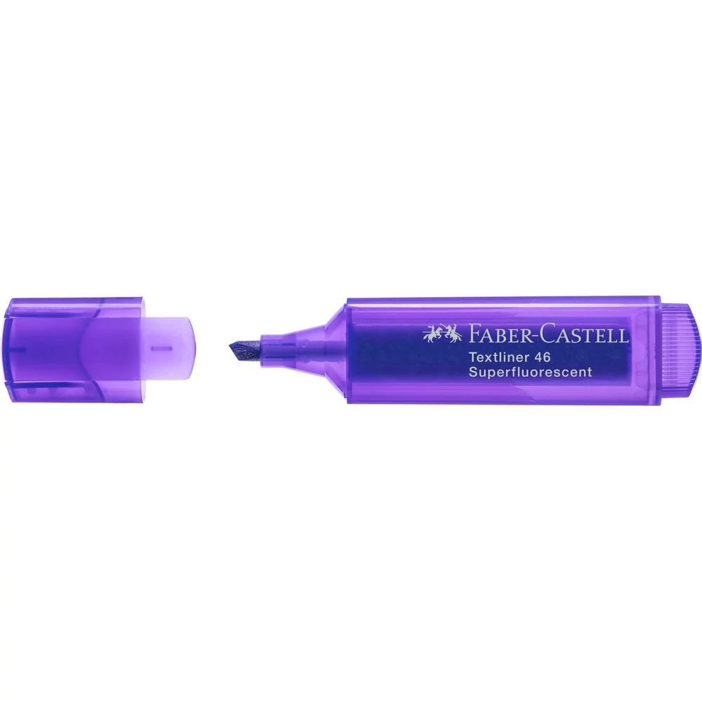 Szövegkiemelő 1-5mm vágott hegyű Faber-Castell 46 fluoreszkáló lila 