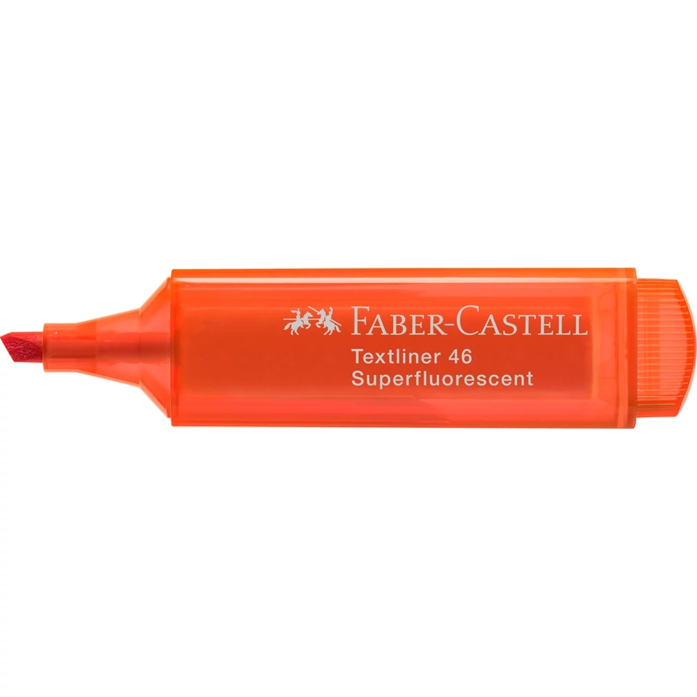 Szövegkiemelő 1-5mm vágott hegyű Faber-Castell 46 fluoreszkáló narancs 
