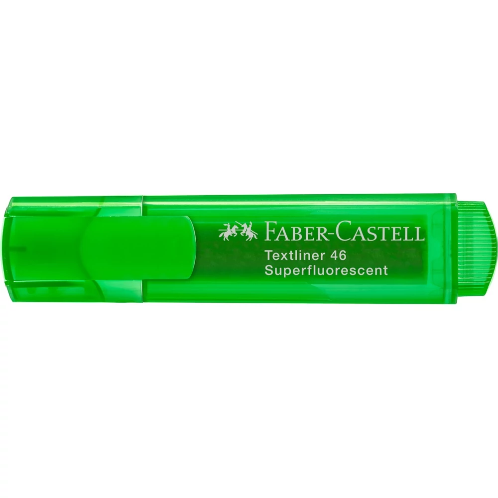 Szövegkiemelő 1-5mm vágott hegyű Faber-Castell 46 fluoreszkáló zöld 