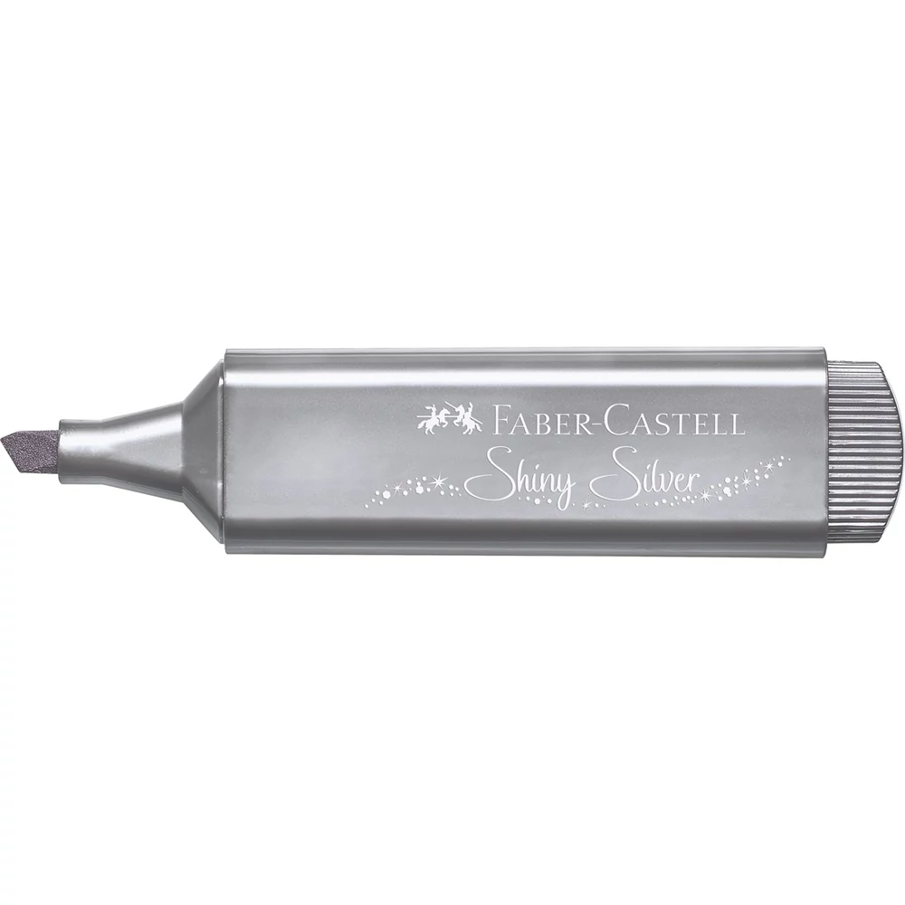 Szövegkiemelő 1-5mm vágott hegyű Faber-Castell 46 metál ezüst 
