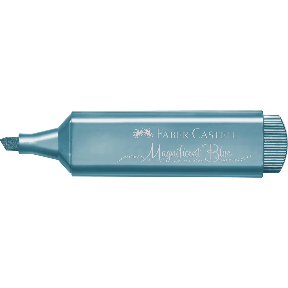 Szövegkiemelő 1-5mm vágott hegyű Faber-Castell 46 metál kék 