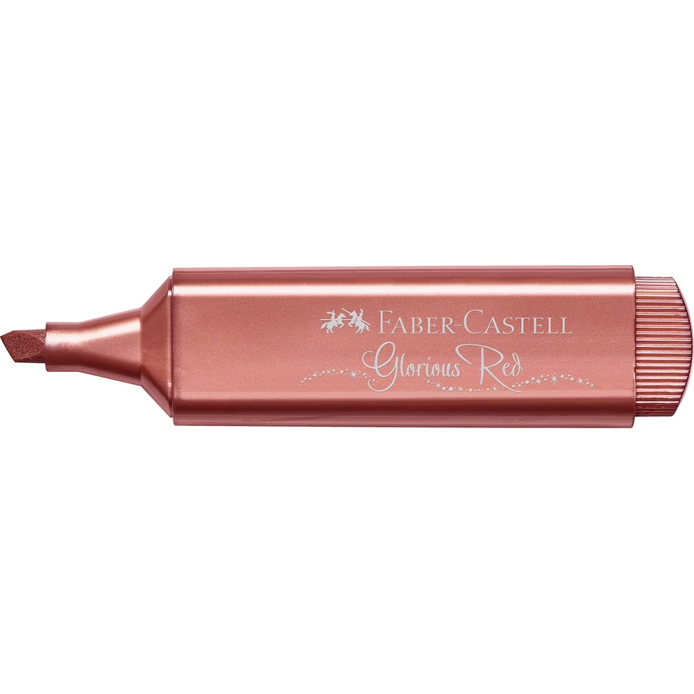 Szövegkiemelő 1-5mm vágott hegyű Faber-Castell 46 metál piros 