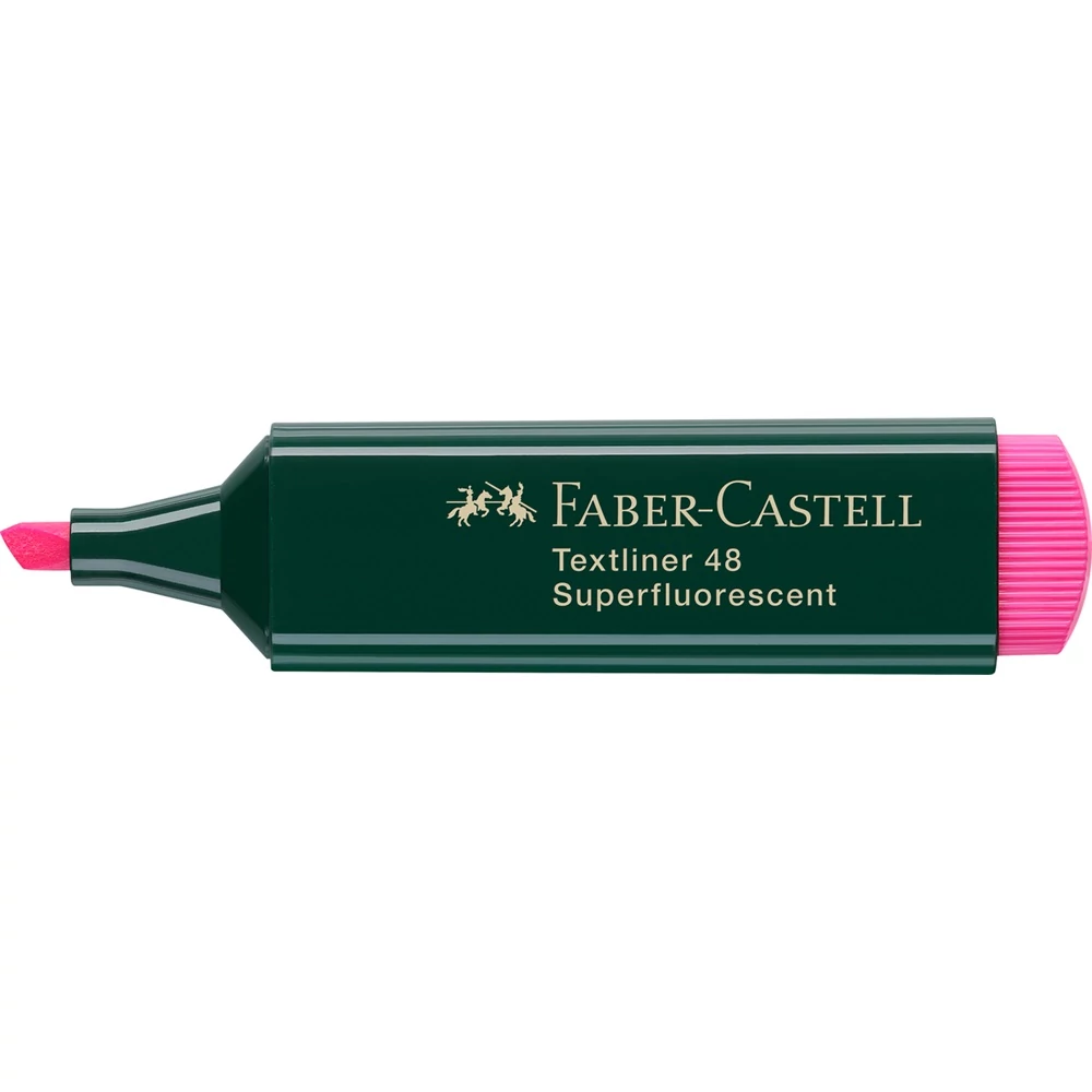 Szövegkiemelő 1-5mm vágott hegyű Faber-Castell 48 fluoreszkáló rózsaszín 