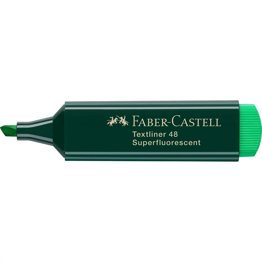 Szövegkiemelő 1-5mm vágott hegyű Faber-Castell 48 fluoreszkáló zöld 