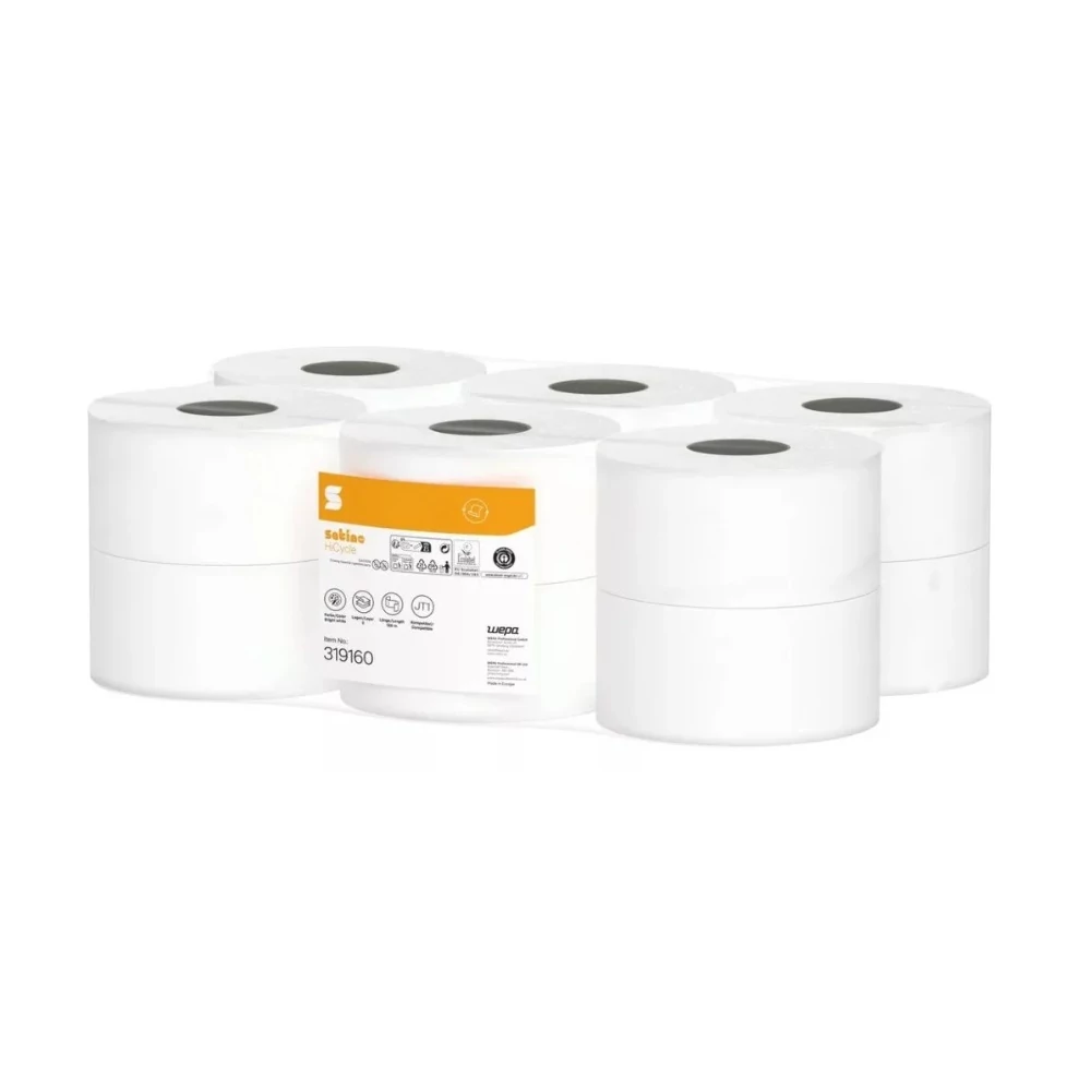 Toalettpapír 3 rétegű közületi átmérő: 19 cm 480 lap/tekercs 12 tekercs/karton Satino Wepa Comfort fehérített