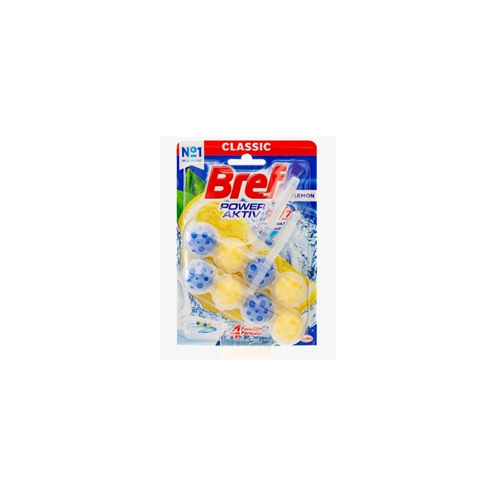 WC illatosító 2 x 50 g golyós Power Aktiv Bref Lemon