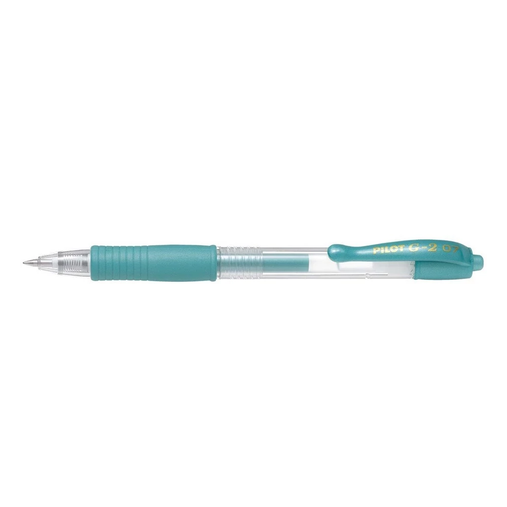 Zseléstoll 0,7mm, nyomógombos Pilot G-2, írásszín metálzöld