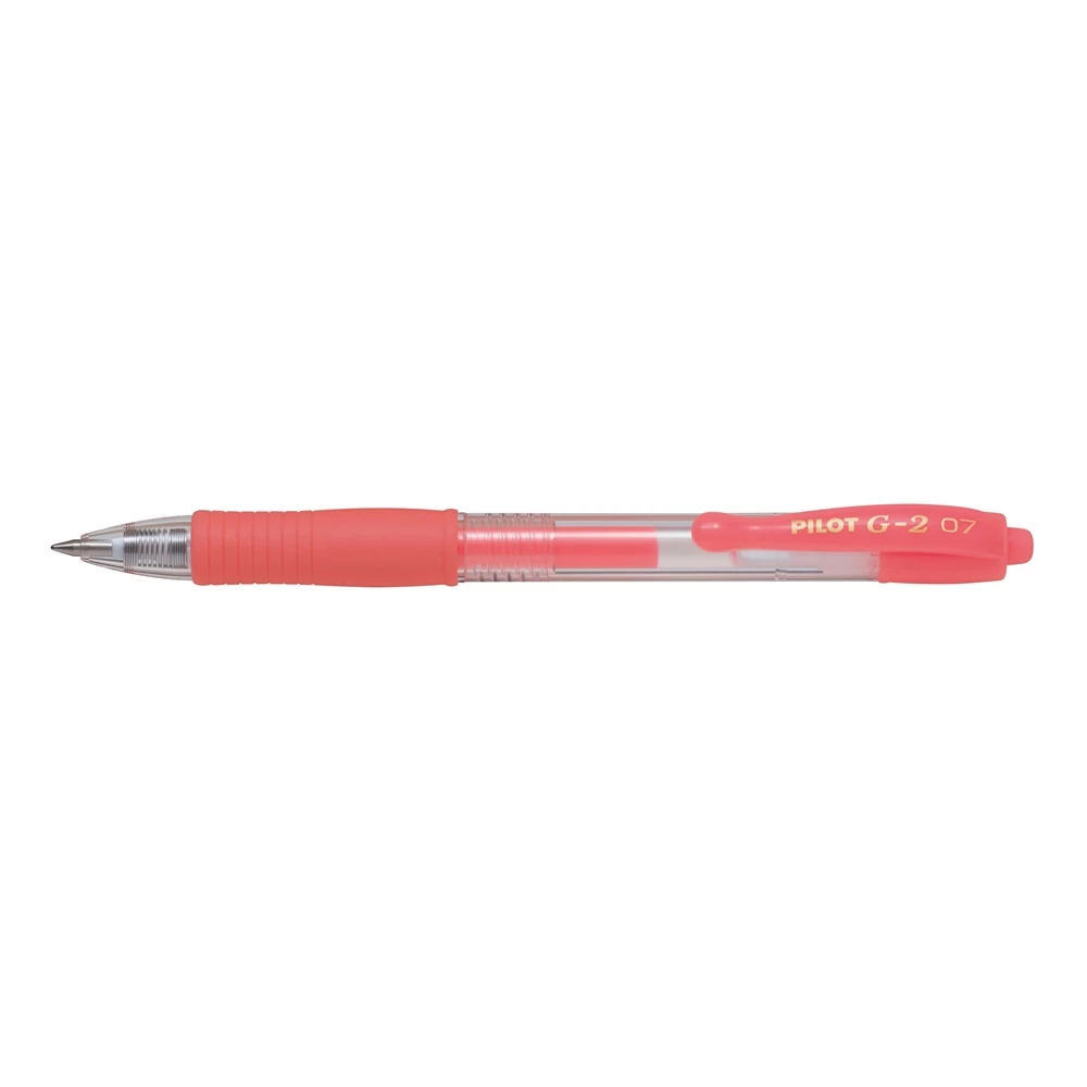 Zseléstoll 0,7mm, nyomógombos Pilot G-2, írásszín neon piros