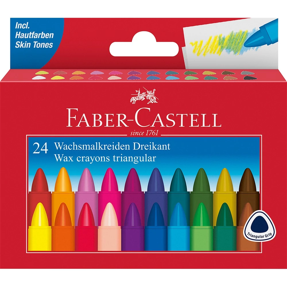 Zsírkréta készlet háromszögletű  Faber-Castell 24klf. szín